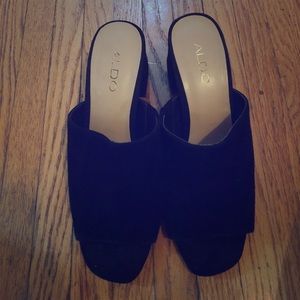 Black Aldo Mules